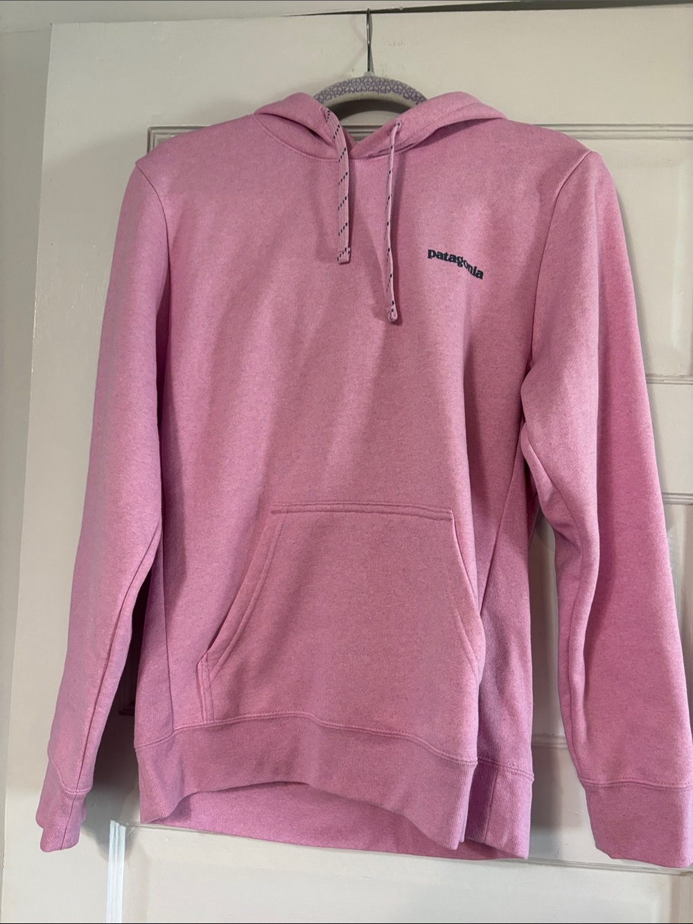 Patagonia Pink Hooded Sweatshirt with Logo